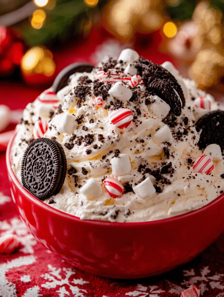 Christmas Candy Cane Oreo Fluff