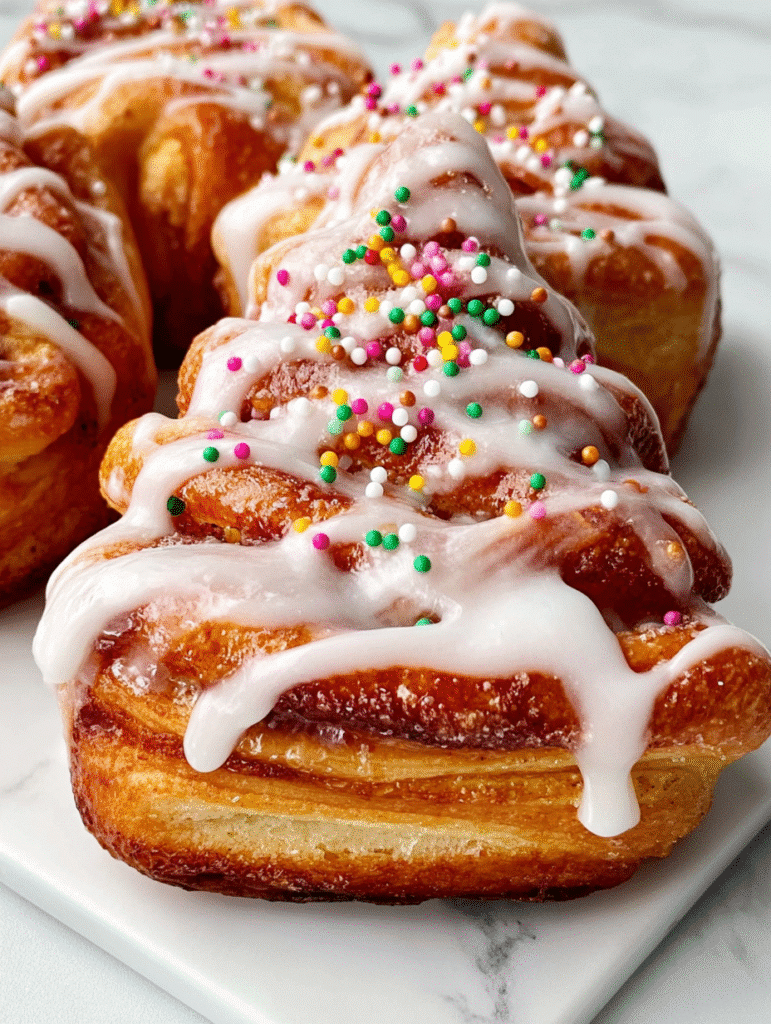 Christmas Tree Cinnamon Roll Pastries