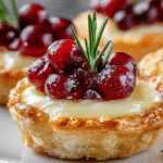 Cranberry Brie Puff Pastry Tartlets you'll crave today! 3 Cranberry Brie Puff Pastry Tartlets
