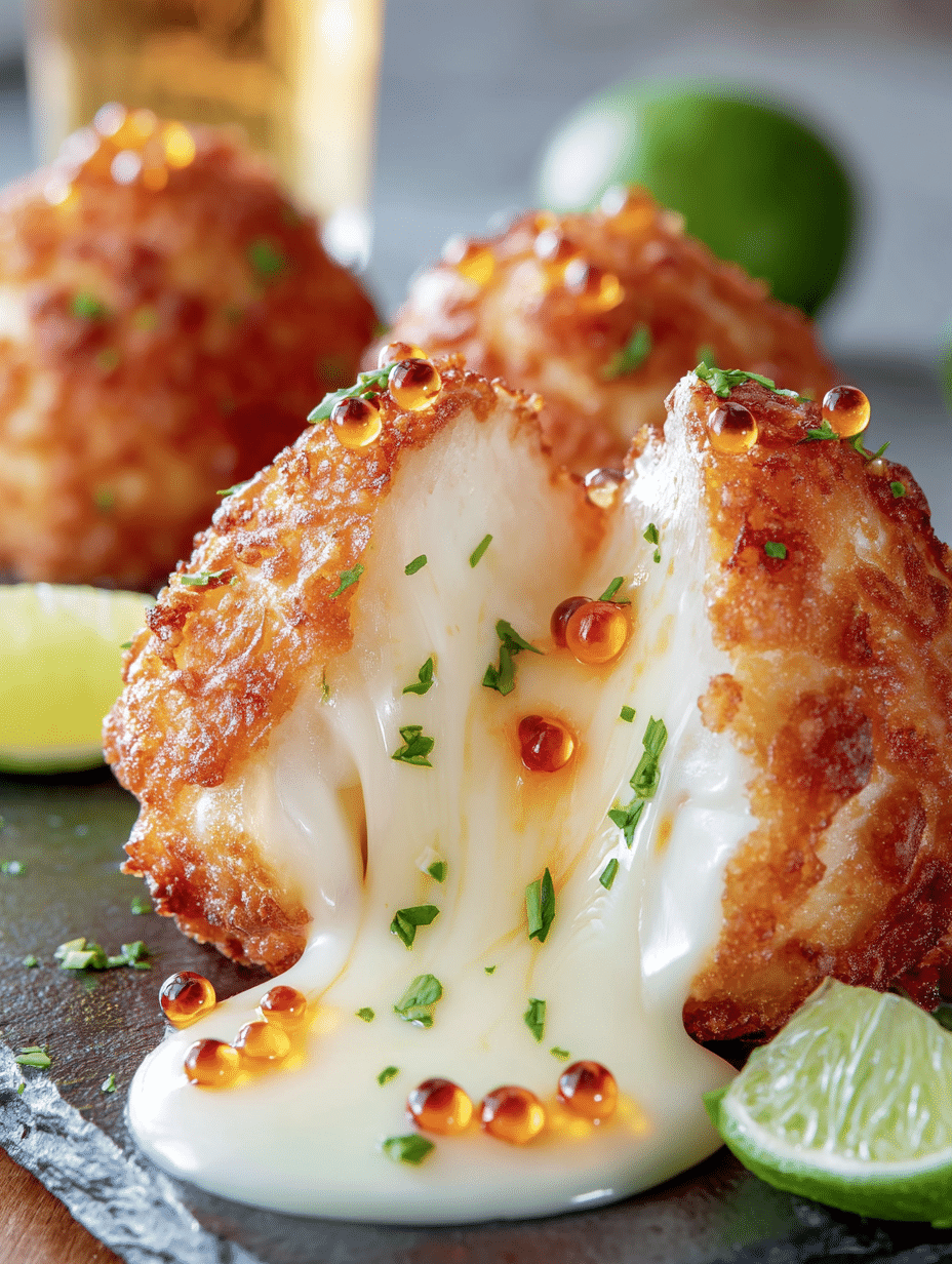 Crispy Lime-Chili Cheese Bombs