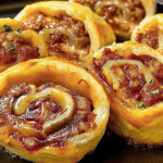 Golden Beef & Onion Puff Rolls