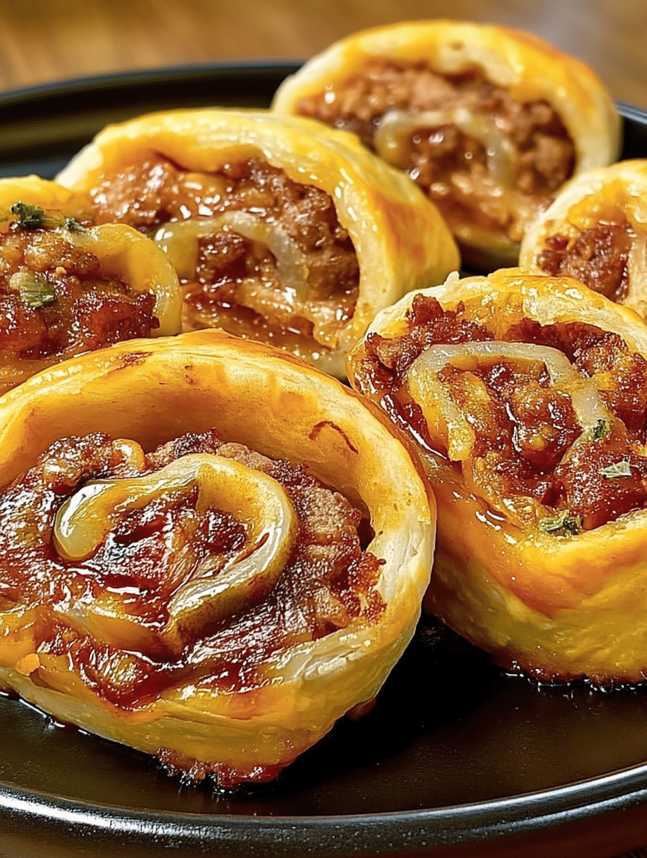 Golden Beef & Onion Puff Rolls