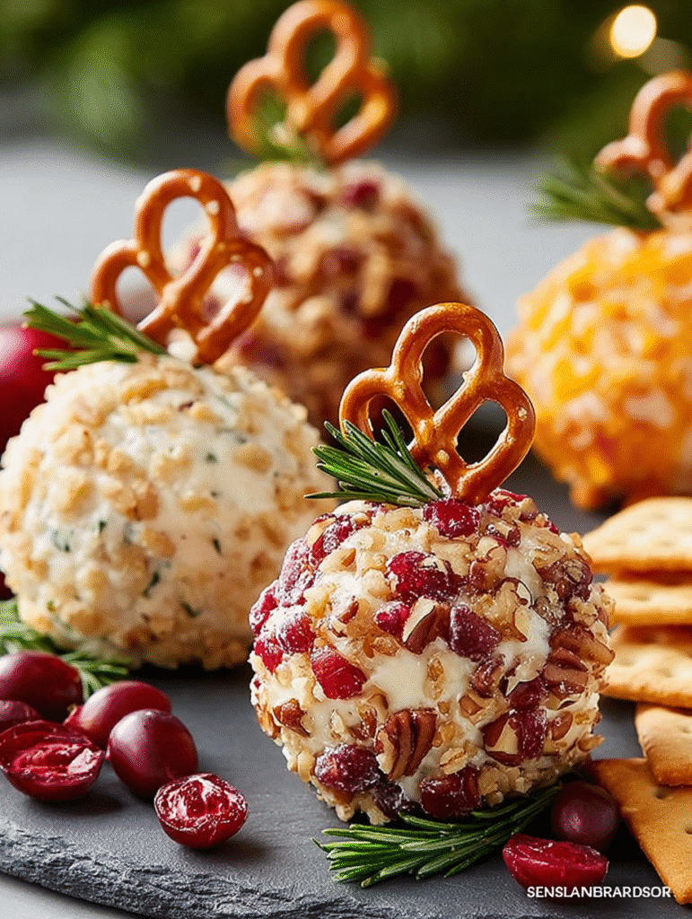 HOLIDAY ORNAMENT CHEESE BALLS