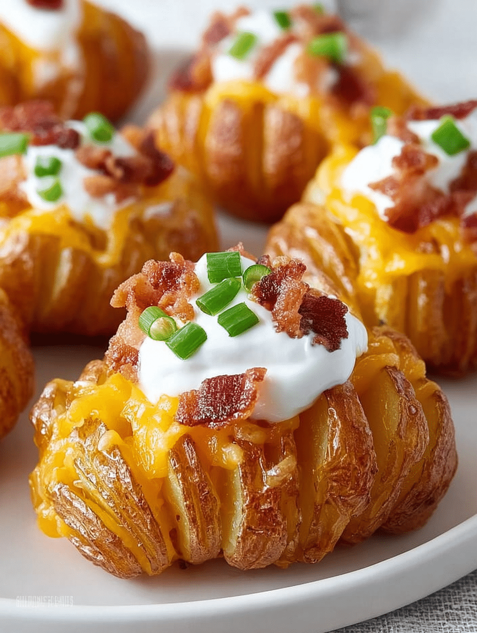 Loaded Mini Hasselback Potato Bites