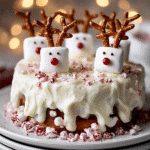 Marshmallow Reindeer Christmas Cake: Delightful Festive Fun! 3 Marshmallow Reindeer Christmas Cake