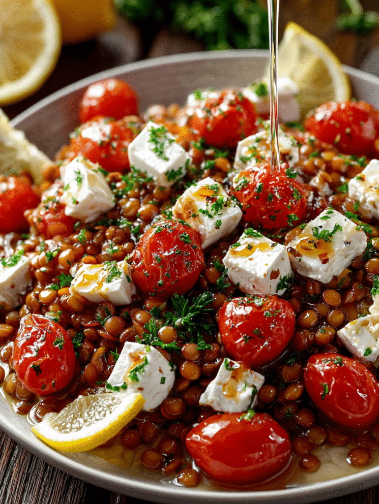 Mediterranean Lentil & Feta Salad