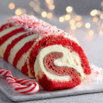 Peppermint Candy Cane Swiss Roll