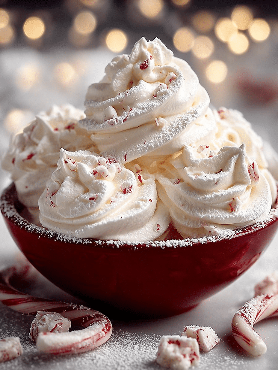 Peppermint Snow Meringue Bites