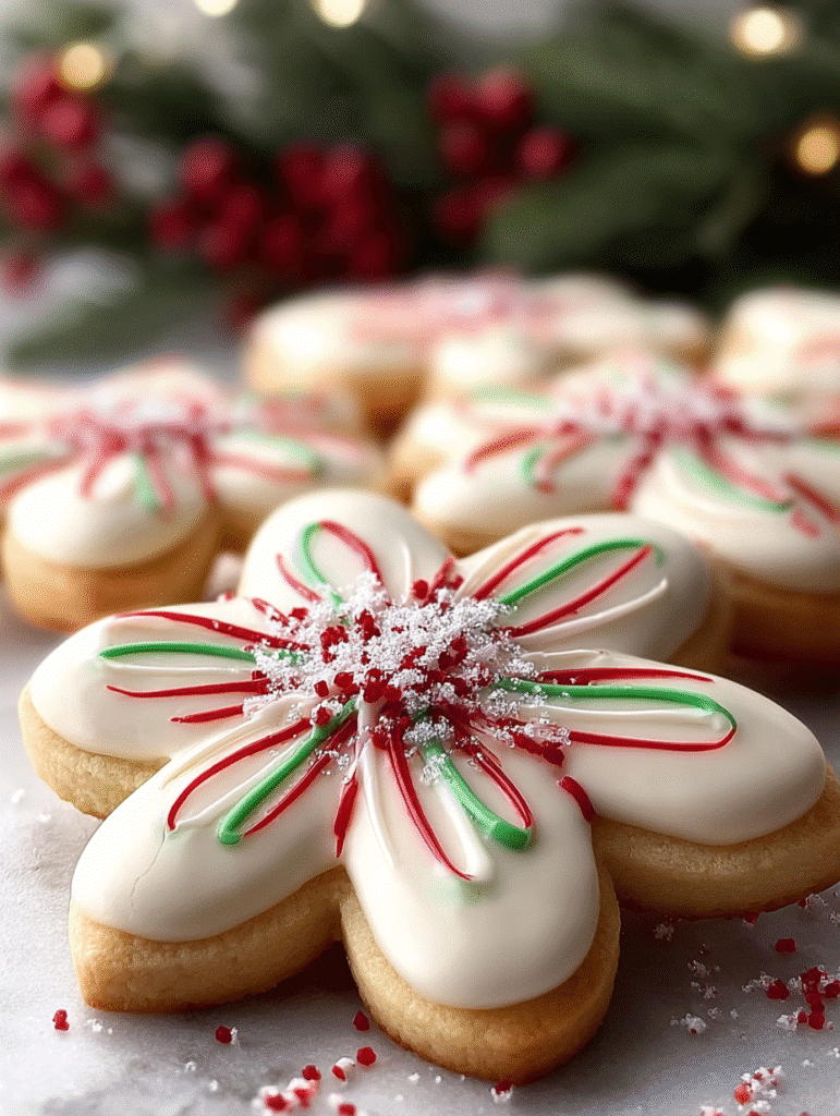 Peppermint Snowflake Sugar Cookies