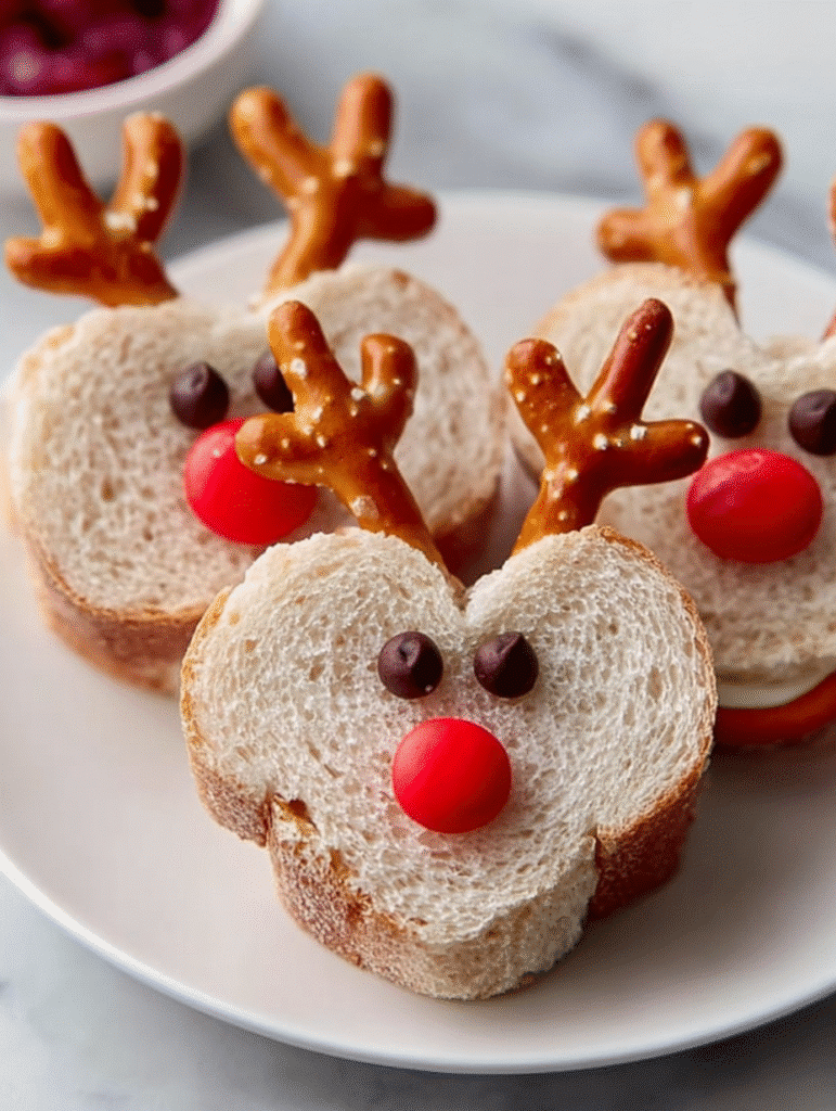 Rudolph Reindeer Sandwich Bites