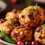 Savory Cranberry Stuffing Balls