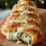 Spinach–Cheese Puff Pastry Christmas Tree