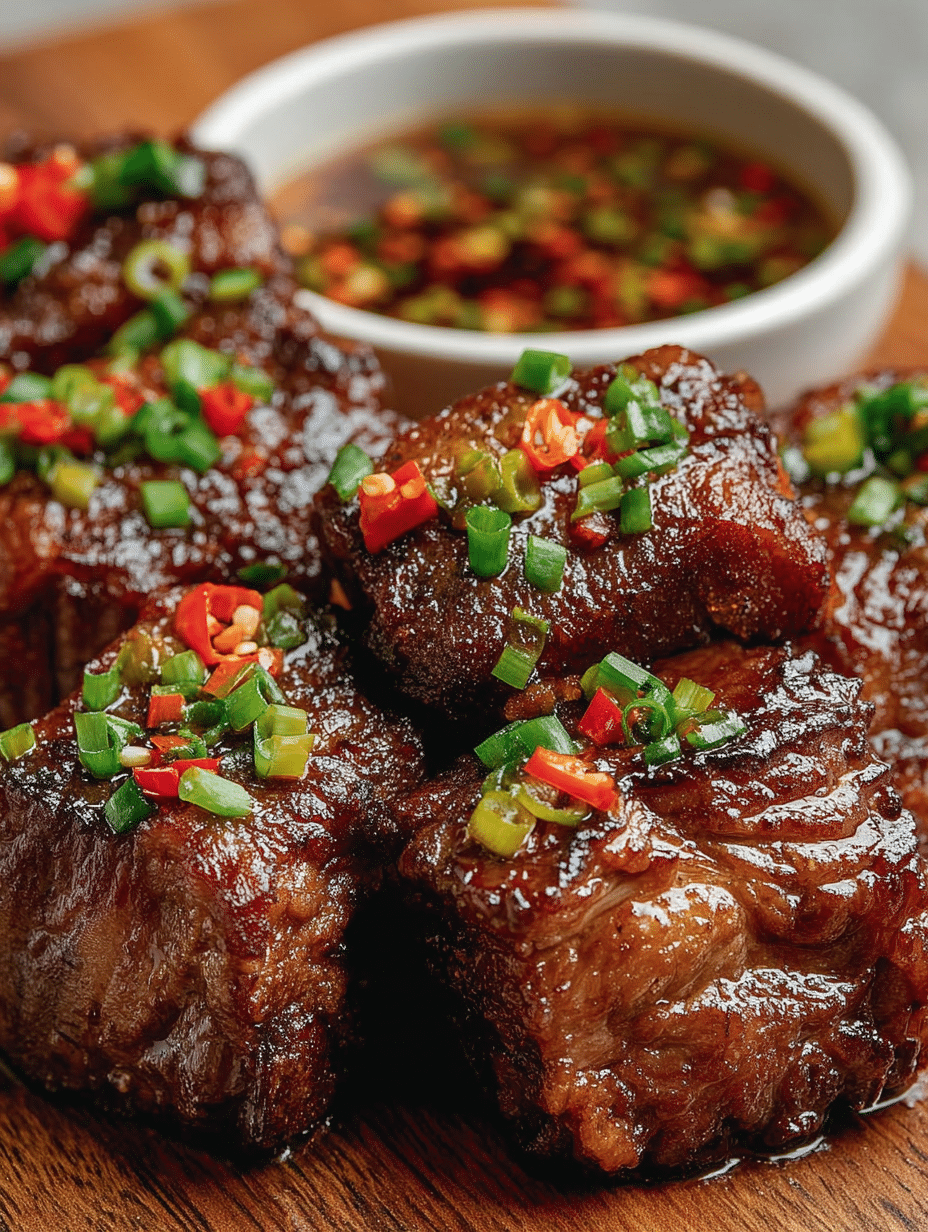 Sticky Garlic Soy Braised Short Ribs