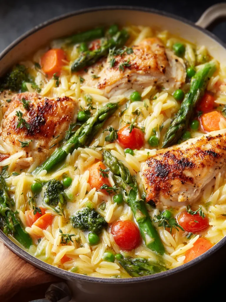 Spring Veggie Chicken Orzo : A Light, Comforting One-Pot Wonder First Image