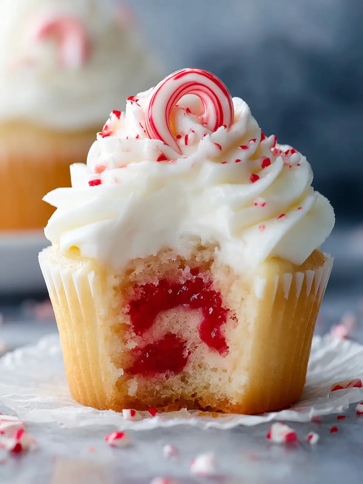 Christmas Candy Cane Cupcakes First Image
