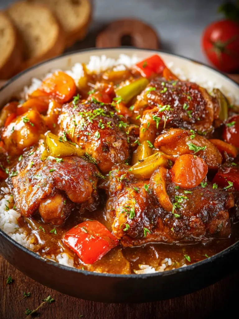 Brown Stew Chicken Recipe First Image