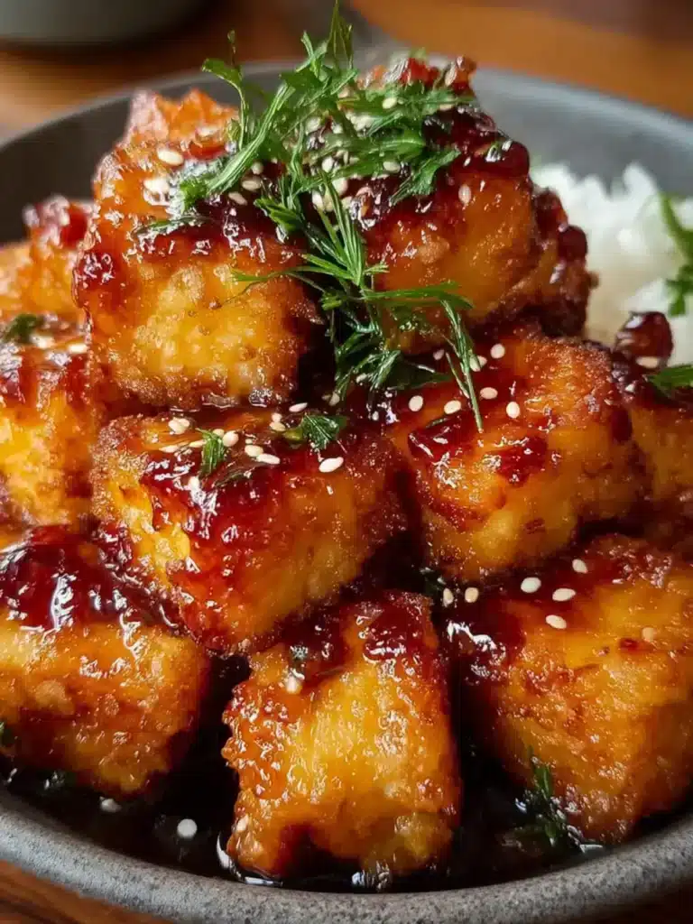 Crispy honey garlic tofu recipe that will amaze you! First Image