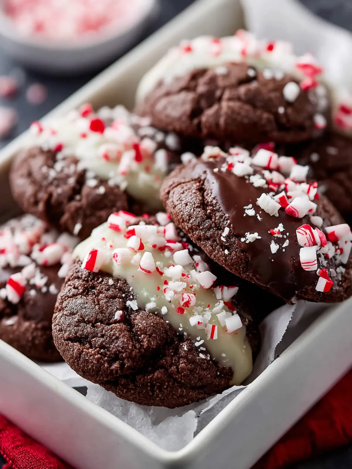 Chocolate Peppermint Cookies First Image