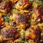 Baked Chicken with Wild Rice: Comforting Flavor in Every Bite 9 Baked Chicken with Wild Rice, Orzo, Mushrooms & Caramelized Onions First Image