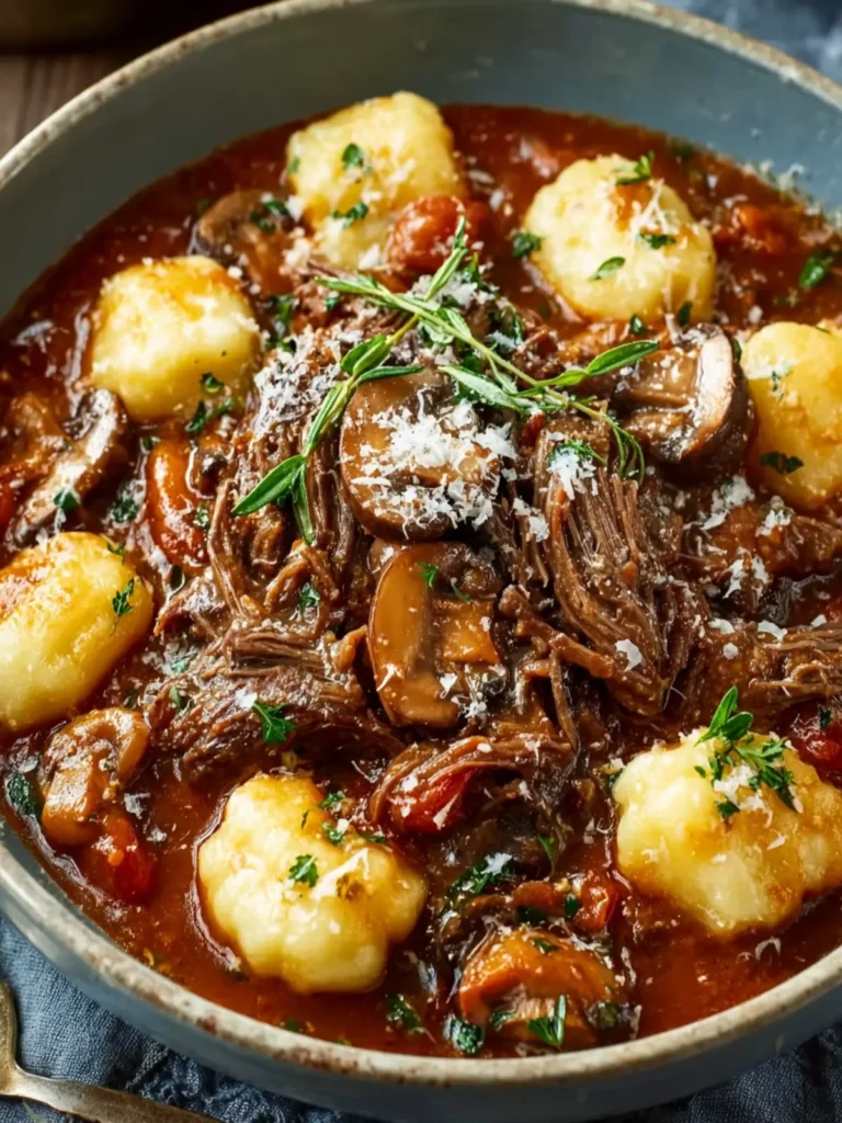 Beef Ragu with Parmesan Gnocchi & Mushrooms First Image
