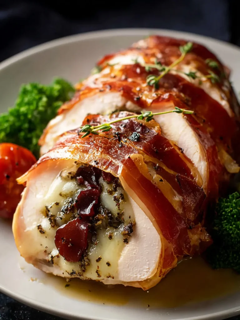 Irresistible Prosciutto Wrapped Stuffed Turkey Recipe First Image