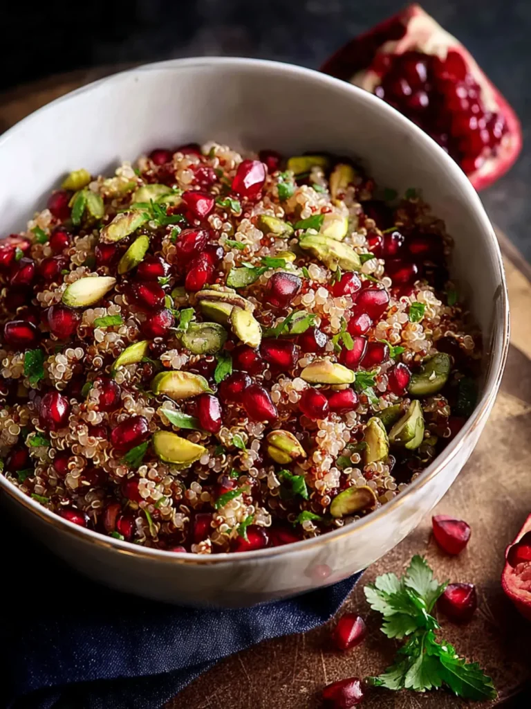 Pomegranate and Pistachio Quinoa Pilaf Recipe First Image