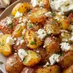 Crispy Roasted Potatoes with Baked Feta and Garlic Delight First Image