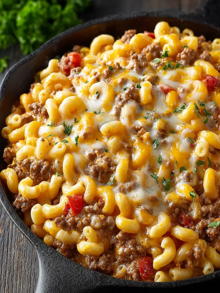 Cheeseburger Macaroni Skillet : One-Pan Classic with a Cheesy Twist First Image