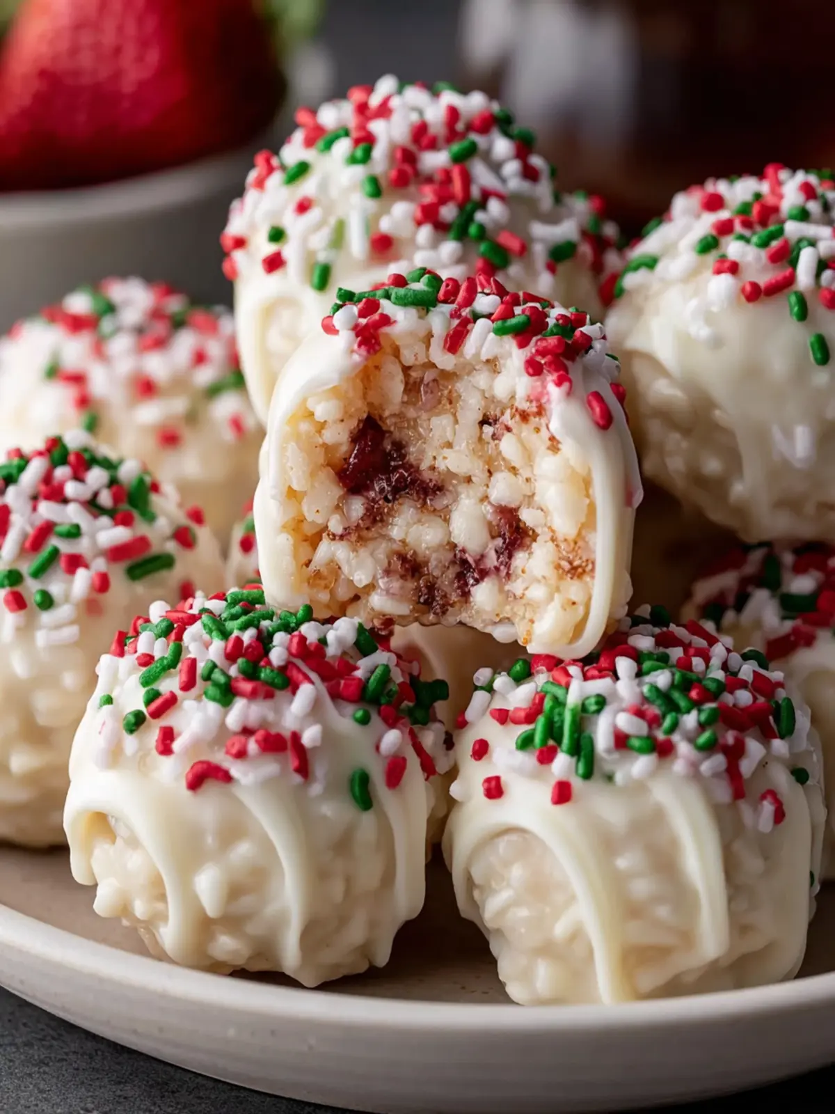 No-Bake White Chocolate Rice Krispie Balls You’ll Love Forever 5 No-Bake White Chocolate Rice Krispie Balls First Image