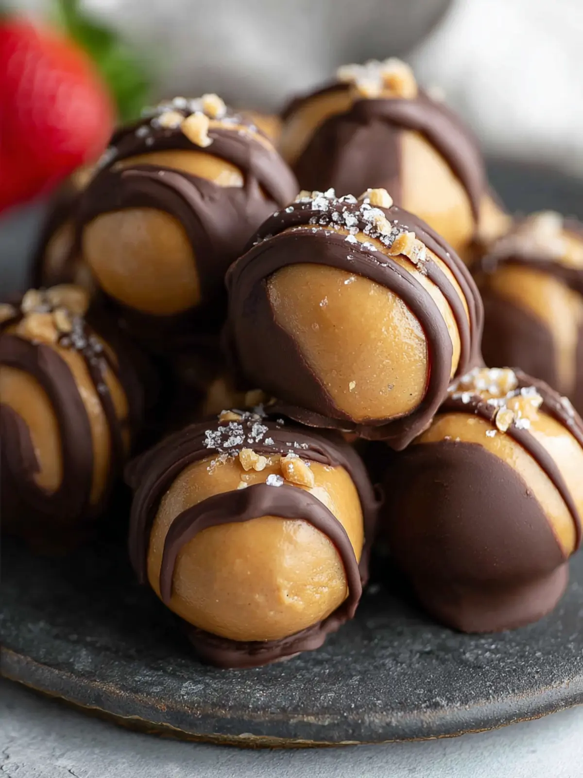 Healthy Peanut Butter Buckeyes Recipe First Image