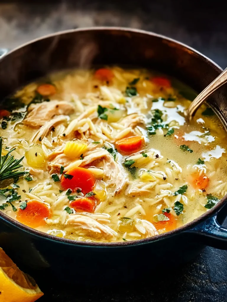 Comforting Lemon Chicken Soup with Orzo Recipe Delight First Image