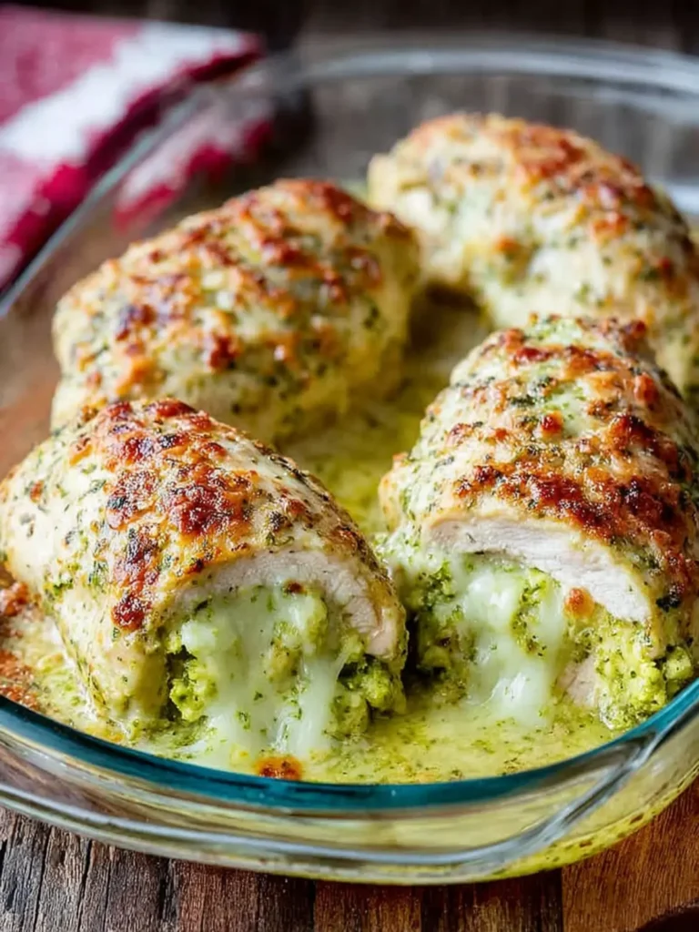 Baked Chicken Stuffed with Pesto and Cheese First Image