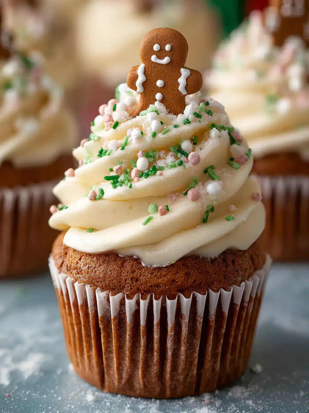 Christmas Gingerbread Cupcakes First Image