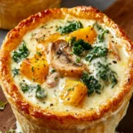Creamy Butternut Squash, Kale & Mushroom Pot Pies First Image