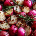 Savory Garlic and Rosemary Roasted Radishes Recipe First Image