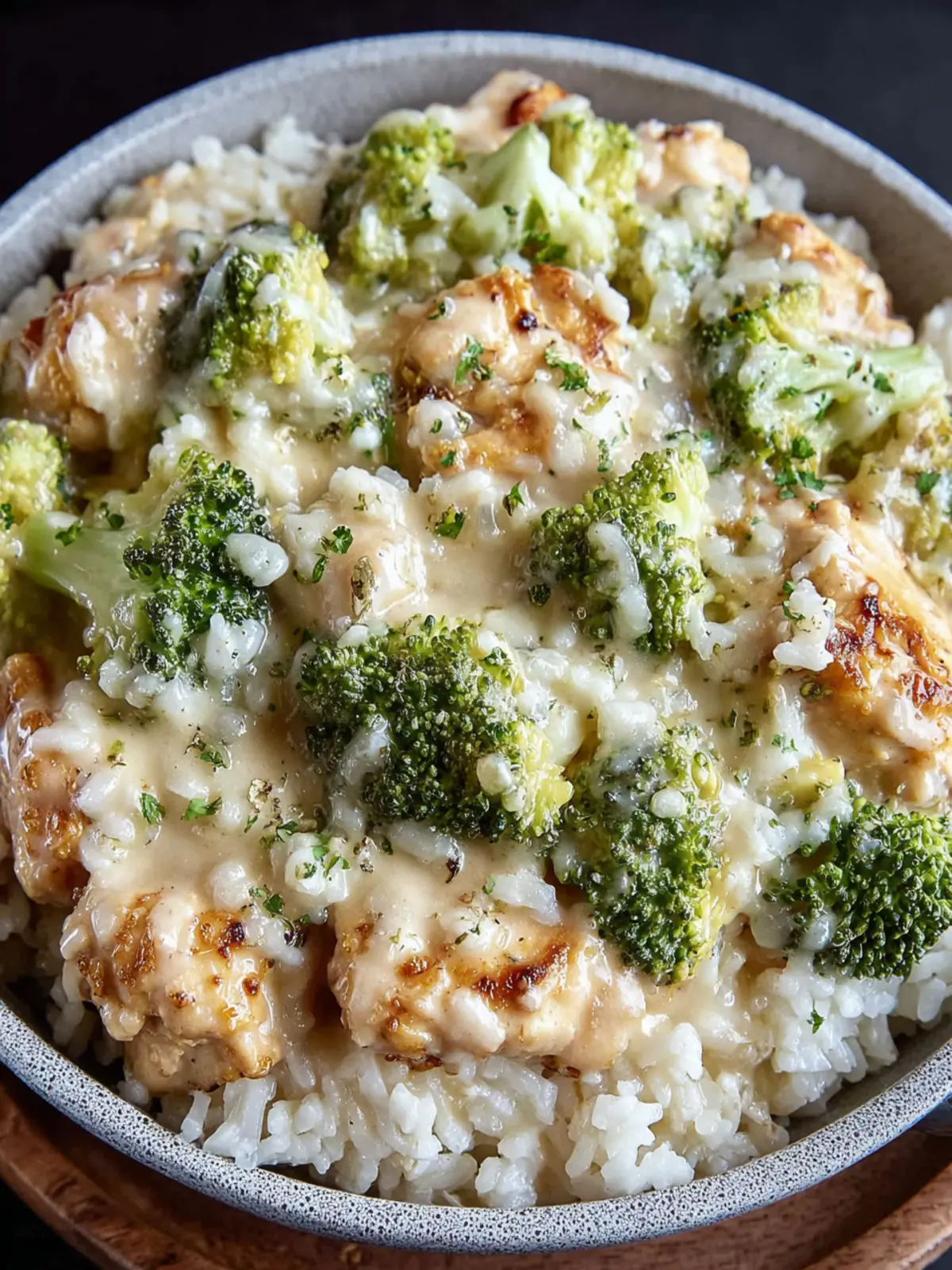 Chicken and Rice Skillet with Broccoli, Cheesy & Easy First Image