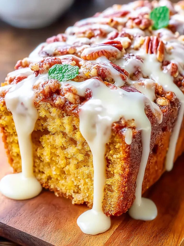 Irresistible Pumpkin Pecan Bread with Glaze Recipe First Image