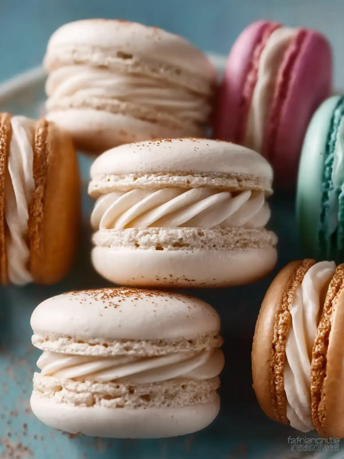 French Macarons with Vanilla Buttercream Filling First Image