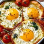 Mediterranean Baked Feta Eggs First Image