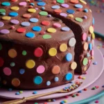 Irresistible Polka Dot Chocolate Party Cake Recipe First Image