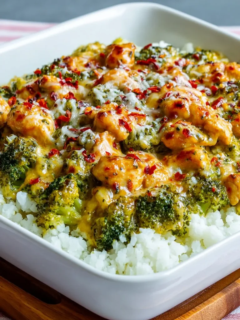 Chicken Broccoli Curry Casserole with Cauliflower Rice First Image