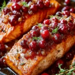 Cranberry Orange Salmon with Caramelized Onions & Almonds First Image