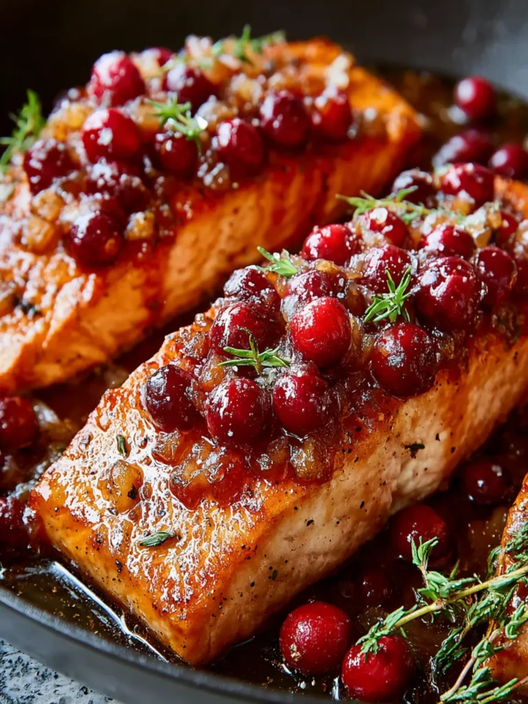 Cranberry Orange Salmon with Caramelized Onions & Almonds First Image