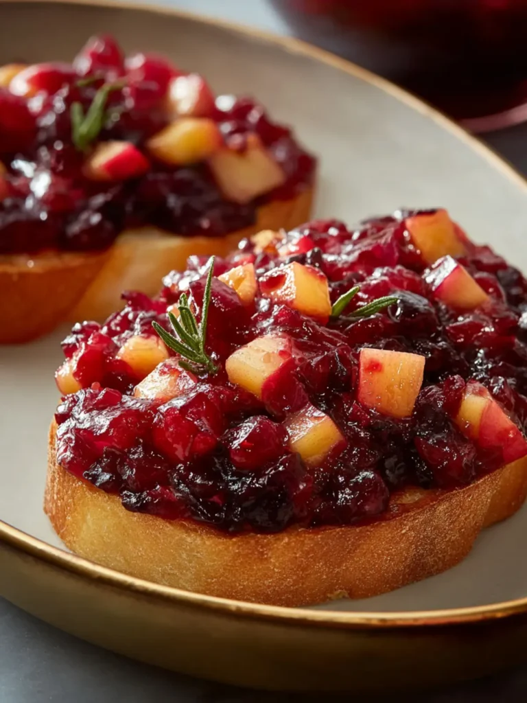 Apple Cranberry Chutney with Crostini First Image