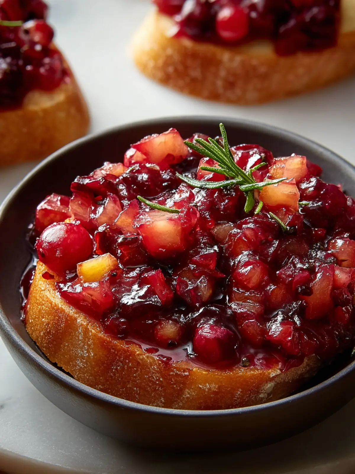 Apple Cranberry Chutney with Crostini Fourth Image e8vluh