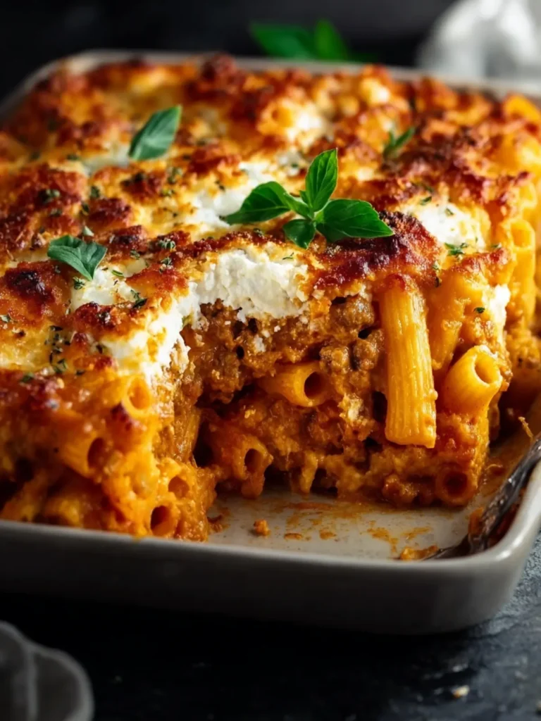 Baked Ziti with Sausage and Ricotta Recipe First Image