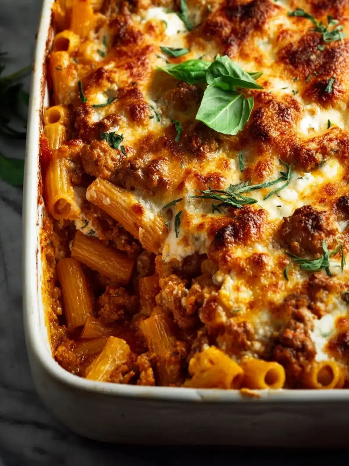 Baked Ziti with Sausage and Ricotta Recipe Second Image kosvkz
