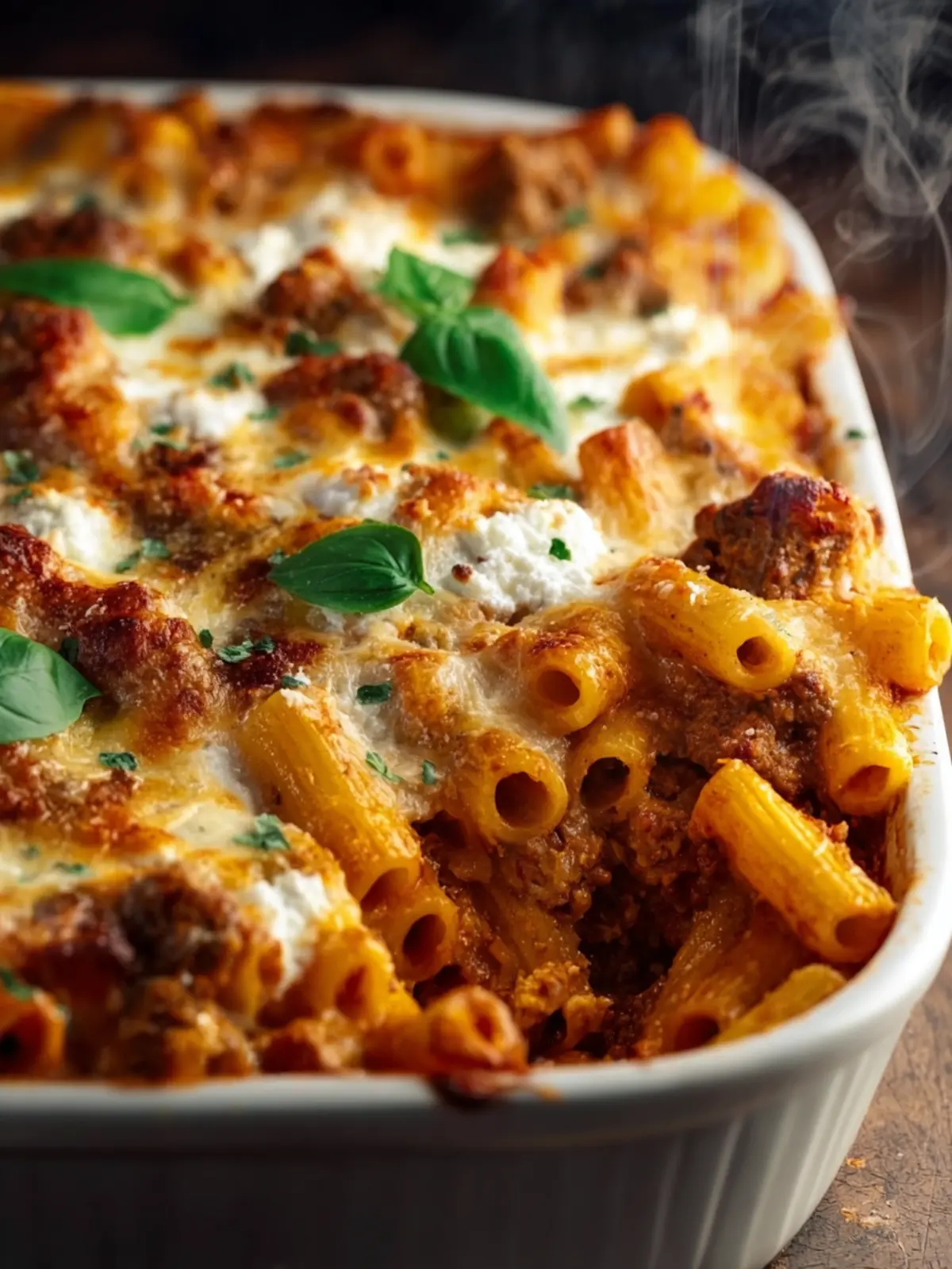 Baked Ziti with Sausage and Ricotta Recipe Third Image fr81li