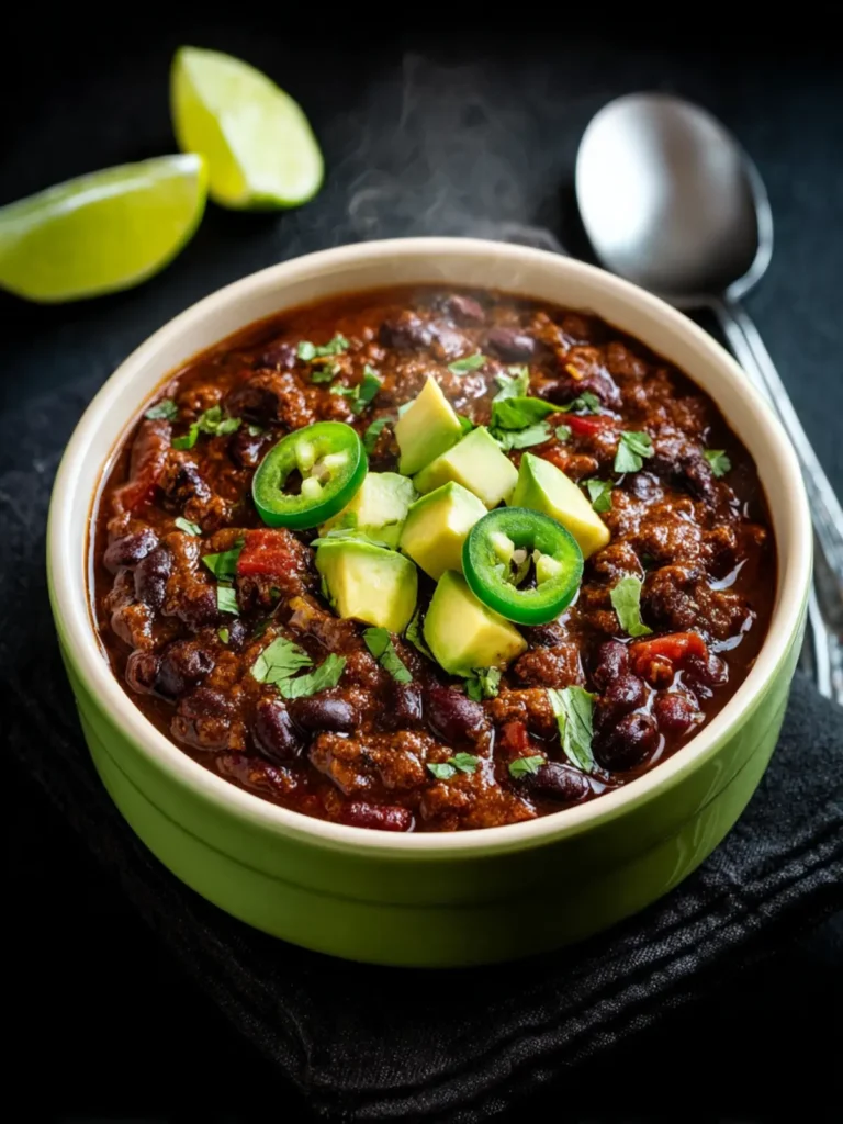 Black Bean and Beef Chili First Image