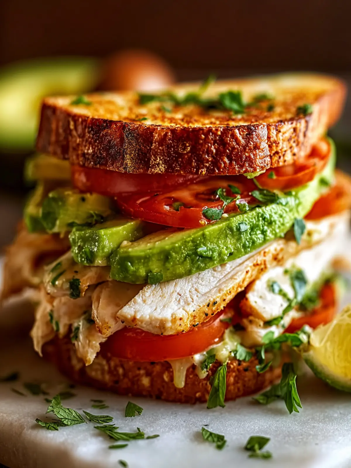 Chicken Avocado Melt Sandwich First Image